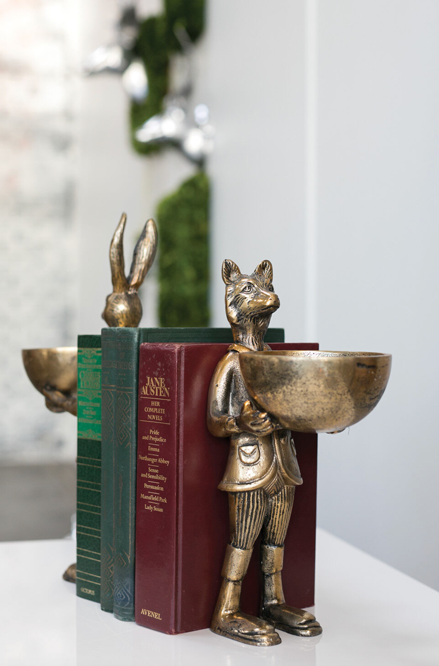 Eric and Eloise Collection - Eloise the Fox  Bronze Figurine Book Ends